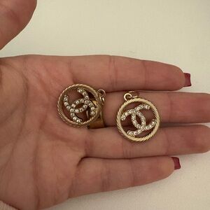 CC pendant/Charm Gold and crystal CC BUNDLE